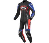 Berik Absolute GP Traje de cuero de moto de una pieza - Negro Rojo Azul (54)