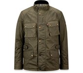 Belstaff Crosby Chaqueta de cera impermeable para motocicletas - Verde Marrón (2XL)