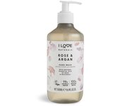 Jabón Líquido para Manos / I Love / Rose & Argan / Aroma floral y nutritivo / Fórmula suave con aceites naturales / 500 ml / Hidratación diaria