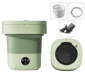 Mini lavadora portátil 8L con esterilización UV secadora giratoria plegada con manguera de drenaje para vivienda de viaje