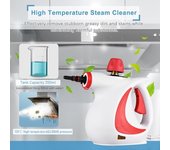 Máquina de limpieza a vapor a presión de alta temperatura de 1050 W con vapor portátil de 9 PCS Accesorio de vapor multifunción para la cocina Sofa Cuarto de baño