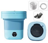 Mini lavadora portátil 8L con esterilización UV secadora giratoria plegada con manguera de drenaje para vivienda de viaje