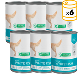 6x375 Gr Nature´s Protection White Fish Comida Húmeda Para Perros Con Digestiones Sensibles