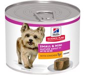 12 x 200 gr Hills Science Plan Mature Small & Mini Comida Húmeda Para Perros Pequeños Con Pollo 12 X 200 Gr