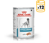 12 Unidades. Royal Canin Veterinary Diets Hypoallergenic  410 Gr Húmedo