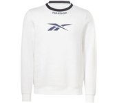 Sudadera de fitness reebok identity arch logo fleece blanca hombr