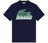 Camiseta lacoste héritage regular fit contrast branded azul hombr