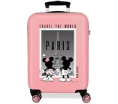 Maleta disney abs 55cm 4w minnie y mickey paris nude rosa