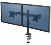 Fellowes Reflex 8502601 Soporte Doble para Monitores 27" VESA 100 Max 8Kg Negro