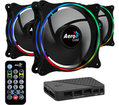 aerocool ventilador eclipse12pro, 3x 12cm argb ecl