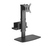 aisens soporte de mesa eco giratorio e inclinable para monitor tv y mini pc 8kg de 17-32, negro