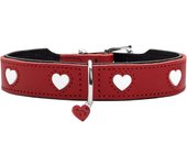 Hunter Love Collar de Cuero rojo para perros
