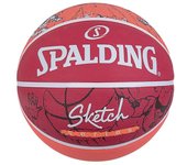 Pelota de baloncesto sketch dribble rubber rojo