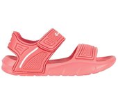 Chanclas champion squirt g td niña coral/blanco