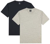 Pack 2 camisetas champion crew-neck gris/negro