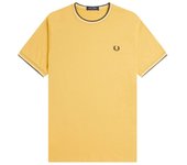Camiseta fred perry twin tipped hombre amarillo