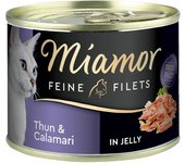 Miamor Filetes Finos en gelatina 6 x 185 g - Atún y calamares