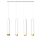 Regleta colgante mura blanco/oro (4 luces)