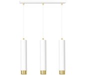 Regleta colgante mura blanco/oro (3 luces)