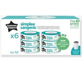Recambios Simplee x 6 TOMMEE TIPPEE gris oscuro liso