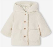 VERTBAUDET Abrigo con capucha de sherpa para bebé beige arena