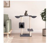 vidaXL Rascador Para Gatos Con Postes Gris Oscuro 82 Cm