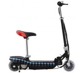 vidaXL Patinete Eléctrico Con Asiento Y Led 120 W Negro