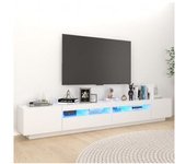 vidaXL Mueble Para Tv Con Luces Led Blanco 260x35x40 Cm