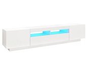 vidaXL Mueble Para Tv Con Luces Led Blanco 200x35x40 Cm