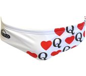 Turbo Bañador Slip Heart Queen White / Multicoloured L male