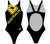 Turbo Traje De Baño Australia Kangaroo Signal Pro Resist Black / Yellow M female