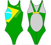Turbo Traje De Baño Brazilian Flag Pro Resist Green / Yellow 3XL female