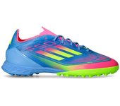 Adidas - Bota de fútbol F50 Pro Turf, Unisex, Blue Fusion-Lucid Lemon-Lucid Pink, 6 UK