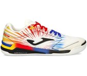 Joma - Zapatilla de fútbol sala Invicto, Unisex, Blanco-Rojo-Royal, 44,5