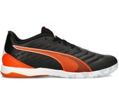 Puma - Zapatilla de fútbol sala Ibero IV, Unisex, Black-Flame Flicker-Flat Dark Gray, 9 UK