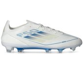 Adidas - Bota de fútbol F50 Pro FG, Unisex, White-Pearl Met-White, 12 UK