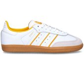 Adidas - Zapatilla Samba Og, Hombre, White-Crystal White-Crew Yellow, 7,5 UK
