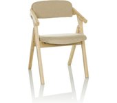 hjh OFFICE Silla plegable tela beige