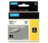 Dymo 18051 (S0718260) cinta tubo termorrectráctil negro sobre blanco 6mm