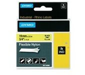 Dymo 18491 (S0718090) cinta nylon flexible negro sobre amarillo 19mm