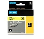 Dymo 18052 (S0718270) cinta tubo termorrectráctil negro sobre amarillo 6mm