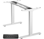 Onkron Mesa Escritorio Elevable Electrica- Escritorio Elevable Electrico Con Dos Motores - Mesa Regulable Altura Con Carico De Hasta 100 Kg / Escritorio Gaming Inteligente Y Ajustable Cdf222e-w Blanco
