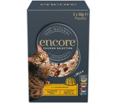 Encore en gelatina en bolsitas 5 x 50 g para gatos - Pack mixto - Selección de pollo (3 variedades)