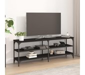 Mueble para tv | mueble de salón | mesa de tv madera contrachapada negro 140x30x50 cm cfw44207