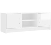 Mueble tv blanco brillo 102x30x37,5 cm madera contrachapada