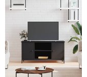 Mueble para tv | mueble de salón | mesa de tv madera contrachapada negro 100x40x50 cm cfw35417