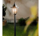 Cgc lighting farol tradicional negro corto para exterior, vintage, resistente a la intemperie y a la corrosión