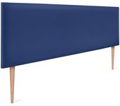 Dhome cabecero de polipiel liso 135x105cm con patas camas 120/135 - azul