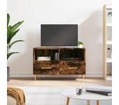 Mueble para tv | mueble de salón | mesa de tv madera contrachapada roble ahumado 80x36x50 cm cfw78914
