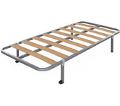 Somier hades con patas de 32 cm | estructura de madera y de tubos de acero | ideal para dormitorio y habitación de tu hogar | medidas: 90 x 190 cm